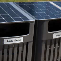 Solar Panel Trash Cans