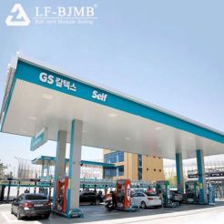 Specialized Roof Steel Truss Space Frame Gas Station Canopy