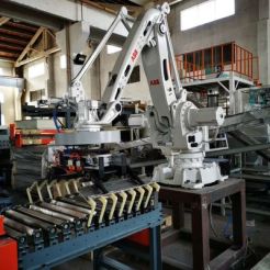 Robot palletizer, palletizing machine, automated bagging palletizing line